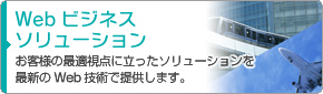 Webビジネス ソリューション：お客様の最適視点に立ったソリューションを最新のWeb技術で提供します。